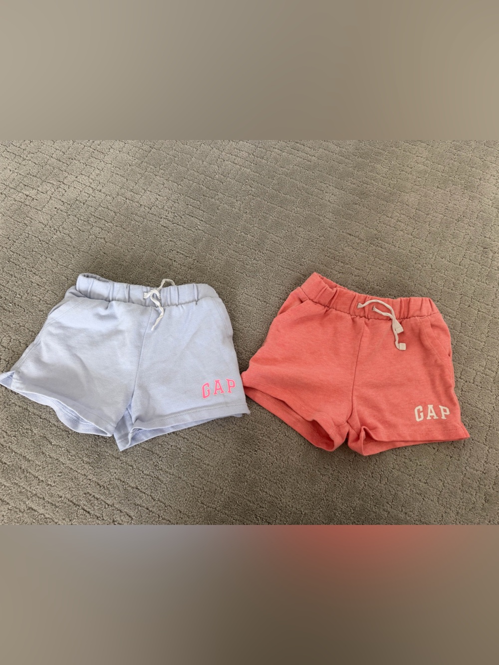 GAP Kids' Pink and Light Blue Cotton Drawstring Shorts